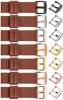 moVear Prestige C1 20mm leather watch strap | Brown, Brown stitching [sizes XS-XXL and buckle to choose from]