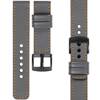 moVear Prestige C1 20mm leather watch strap | Gray, Gray stitching [sizes XS-XXL and buckle to choose from]