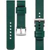 moVear Prestige C1 21mm leather watch strap | Bottle green, Bottle green stitching [sizes XS-XXL and buckle to choose from]