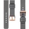 moVear Prestige C1 21mm leather watch strap | Gray, Gray stitching [sizes XS-XXL and buckle to choose from]