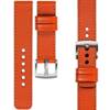 moVear Prestige C1 21mm leather watch strap | Orange, Orange stitching [sizes XS-XXL and buckle to choose from]