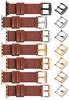 moVear Prestige C1 22mm Brown Leather strap for Apple Watch 10 / 9 / 8 / 7 / 6 / 5 / 4 / SE (46/45/44mm) & Ultra (49mm) | Brown stitching [sizes XS-XXL and buckle to choose from]