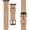 moVear Prestige C1 22mm Cappuccino Leather strap for Apple Watch 10 / 9 / 8 / 7 / 6 / 5 / 4 / SE (46/45/44mm) & Ultra (49mm) | Cappuccino stitching [sizes XS-XXL and buckle to choose from]