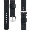 moVear Prestige C1 22mm leather watch strap | Black, Black stitching [sizes XS-XXL and buckle to choose from]