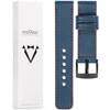 moVear Prestige C1 22mm leather watch strap | Blue Jeans, Blue Jeans stitching [sizes XS-XXL and buckle to choose from]