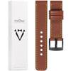 moVear Prestige C1 22mm leather watch strap | Brown, Brown stitching [sizes XS-XXL and buckle to choose from]