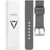 moVear Prestige C1 22mm leather watch strap | Gray, Gray stitching [sizes XS-XXL and buckle to choose from]