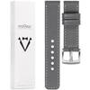 moVear Prestige C1 22mm leather watch strap | Gray, Gray stitching [sizes XS-XXL and buckle to choose from]