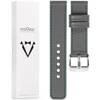 moVear Prestige C1 22mm leather watch strap | Gray, Gray stitching [sizes XS-XXL and buckle to choose from]