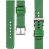 moVear Prestige C1 22mm leather watch strap | Green, Green stitching [sizes XS-XXL and buckle to choose from]