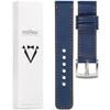 moVear Prestige C1 22mm leather watch strap | Navy blue, Navy blue stitching [sizes XS-XXL and buckle to choose from]