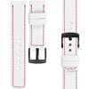 moVear Prestige C1 22mm leather watch strap | White, White stitching [sizes XS-XXL and buckle to choose from]