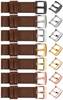 moVear Prestige C1 23mm leather watch strap | Dark brown, Dark brown stitching [sizes XS-XXL and buckle to choose from]