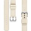 moVear Prestige C1 24mm leather watch strap | Beige, Beige stitching [sizes XS-XXL and buckle to choose from]