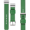 moVear Prestige C1 Leather strap for Garmin QuickFit 26mm (Fenix / Epix / Quatix / Tactix / Enduro - 51mm) Green, Green stitching [sizes XS-XXL and buckle to choose from]