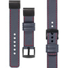 moVear Prestige C1 Leather strap for Garmin QuickFit 26mm (Fenix / Epix / Quatix / Tactix / Enduro - 51mm) Steel gray, Steel gray stitching [sizes XS-XXL and buckle to choose from]