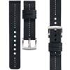 moVear Prestige C2 18mm leather watch strap | Black, Black stitching [sizes XS-XXL and buckle to choose from]