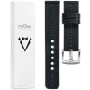 moVear Prestige C2 20mm leather watch strap | Black, Black stitching [sizes XS-XXL and buckle to choose from]