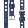 moVear Prestige R1 18mm Navy blue Leather strap for Garmin Vivoactive 4S, Venu 3S/2S, Vívomove 3S | Navy blue stitching [sizes XS-XXL and buckle to choose from]