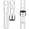 moVear Prestige R1 18mm White Leather strap for Garmin Vivoactive 4S, Venu 3S/2S, Vívomove 3S | White stitching [sizes XS-XXL and buckle to choose from]