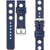 moVear Prestige R1 18mm leather watch strap | Navy blue, Navy blue stitching [sizes XS-XXL and buckle to choose from]