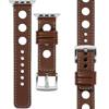 moVear Prestige R1 22mm Dark brown Leather strap for Apple Watch 10 / 9 / 8 / 7 / 6 / 5 / 4 / SE (42/41/40mm) | Dark brown stitching [sizes XS-XXL and buckle to choose from]