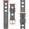 moVear Prestige R1 22mm Gray Leather strap for Apple Watch 10 / 9 / 8 / 7 / 6 / 5 / 4 / SE (42/41/40mm) | Gray stitching [sizes XS-XXL and buckle to choose from]