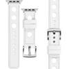 moVear Prestige R1 22mm White Leather strap for Apple Watch 10 / 9 / 8 / 7 / 6 / 5 / 4 / SE (46/45/44mm) & Ultra (49mm) | White stitching [sizes XS-XXL and buckle to choose from]