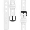 moVear Prestige R1 22mm leather watch strap | White, White stitching [sizes XS-XXL and buckle to choose from]