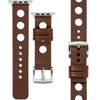 moVear Prestige R1 24mm Dark brown Leather strap for Apple Watch 10 / 9 / 8 / 7 / 6 / 5 / 4 / SE (46/45/44mm) & Ultra (49mm) | Dark brown stitching [sizes XS-XXL and buckle to choose from]