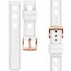 moVear Prestige R1 24mm leather watch strap | White, White stitching [sizes XS-XXL and buckle to choose from]