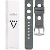 moVear Prestige R1 26mm leather watch strap | Gray, Gray stitching [sizes XS-XXL and buckle to choose from]