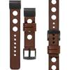 moVear Prestige R1 Leather strap for Garmin QuickFit 20mm (Fenix / Instinct - 43/42/40mm) Dark brown, Dark brown stitching [sizes XS-XXL and buckle to choose from]