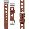 moVear Prestige R1 Leather strap for Garmin QuickFit 26mm (Fenix / Epix / Quatix / Tactix / Enduro - 51mm) Brown, Brown stitching [sizes XS-XXL and buckle to choose from]