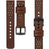 moVear Prestige R2 18mm Dark brown Leather strap for Garmin Vivoactive 4S, Venu 3S/2S, Vívomove 3S | Dark brown stitching [sizes XS-XXL and buckle to choose from]