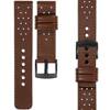 moVear Prestige R2 20mm Dark brown Leather strap for Samsung Galaxy Watch 7 / 6 / 5 / 4 / 3 & Pro / FE / Classic / Active | Dark brown stitching [sizes XS-XXL and buckle to choose from]