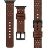 moVear Prestige R2 22mm Dark brown Leather strap for Apple Watch 10 / 9 / 8 / 7 / 6 / 5 / 4 / SE (46/45/44mm) & Ultra (49mm) | Dark brown stitching [sizes XS-XXL and buckle to choose from]