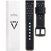 moVear Prestige R2 26mm leather watch strap | Black, Black stitching [sizes XS-XXL and buckle to choose from]