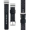 moVear Prestige R2 Leather strap for Garmin QuickFit 26mm (Fenix / Epix / Quatix / Tactix / Enduro - 51mm) Black, Black stitching [sizes XS-XXL and buckle to choose from]