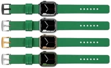 moVear Prestige S1 20mm Leather strap for Apple Watch 10 / 9 / 8 / 7 / 6 / 5 / 4 / SE (42/41/40mm) Green [adapter and buckle to choose from]