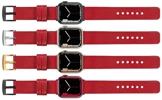 moVear Prestige S1 20mm Leather strap for Apple Watch 10 / 9 / 8 / 7 / 6 / 5 / 4 / SE (42/41/40mm) Scarlet red [adapter and buckle to choose from]