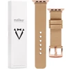 moVear Prestige S1 20mm Leather strap for Apple Watch 10 / 9 / 8 / 7 / 6 / 5 / 4 / SE (46/45/44mm) & Ultra (49mm) Cappuccino [adapter and buckle to choose from]