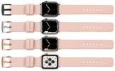 moVear Prestige S1 20mm Leather strap for Apple Watch 10 / 9 / 8 / 7 / 6 / 5 / 4 / SE (46/45/44mm) & Ultra (49mm) Flesh pink [adapter and buckle to choose from]