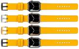 moVear Prestige S1 20mm Leather strap for Apple Watch 10 / 9 / 8 / 7 / 6 / 5 / 4 / SE (46/45/44mm) & Ultra (49mm) Yellow [adapter and buckle to choose from]