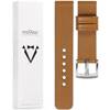 moVear Prestige S1 21mm Leather strap for watch | Light brown [buckle to choose from]