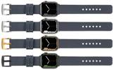 moVear Prestige S1 22mm Leather strap for Apple Watch 10 / 9 / 8 / 7 / 6 / 5 / 4 / SE (42/41/40mm) Steel gray [adapter and buckle to choose from]