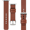 moVear Prestige S1 22mm Leather strap for Apple Watch 10 / 9 / 8 / 7 / 6 / 5 / 4 / SE (46/45/44mm) & Ultra (49mm) Brown [adapter and buckle to choose from]