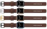 moVear Prestige S1 22mm Leather strap for Apple Watch 10 / 9 / 8 / 7 / 6 / 5 / 4 / SE (46/45/44mm) & Ultra (49mm) Dark brown [adapter and buckle to choose from]