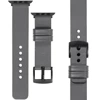 moVear Prestige S1 22mm Leather strap for Apple Watch 10 / 9 / 8 / 7 / 6 / 5 / 4 / SE (46/45/44mm) & Ultra (49mm) Gray [adapter and buckle to choose from]