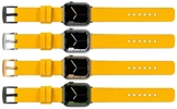 moVear Prestige S1 22mm Leather strap for Apple Watch 10 / 9 / 8 / 7 / 6 / 5 / 4 / SE (46/45/44mm) & Ultra (49mm) Yellow [adapter and buckle to choose from]